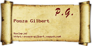 Posza Gilbert névjegykártya